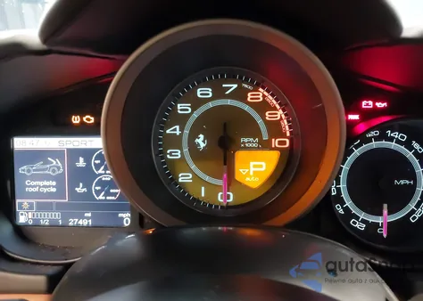 2011 Ferrari California z USA, uszkodzony, nr VIN ZFF65LJA6B0178262